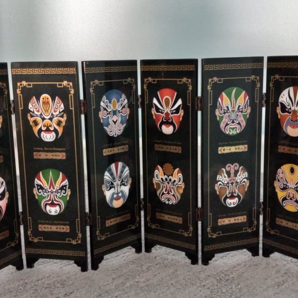 Decorative lacquer folding screen for display - Picture 2 of 4